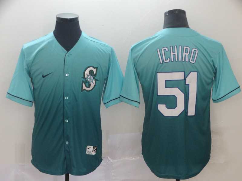 Mariners 51 Ichiro Suzuki Green Drift Fashion Jersey,We sell and wholesale Mariners 51 Ichiro Suzuki Green Drift Fashion Jersey on line form chian!